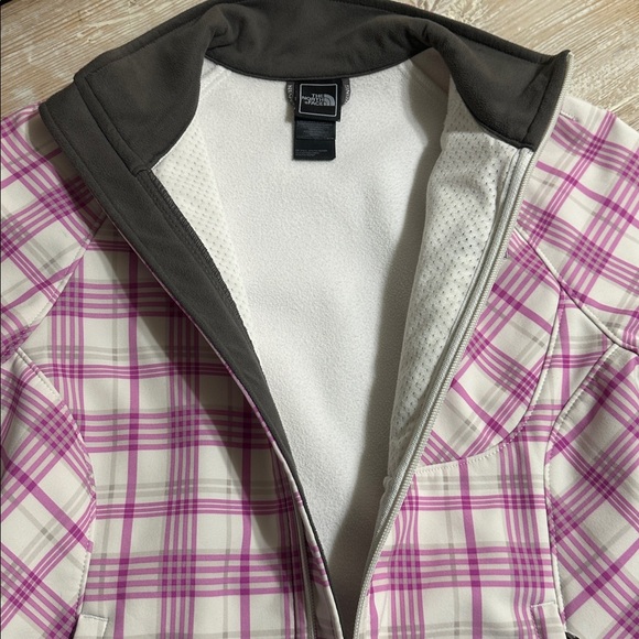 The North Face Women's Apex Bionic Jacket Vaporous Plaid Pink Sz S - Picture 12 of 13